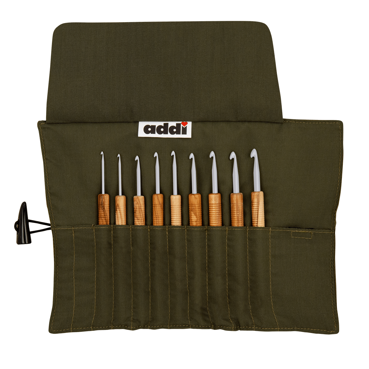 AddiWrap Olive Wood Crochet Hook Set