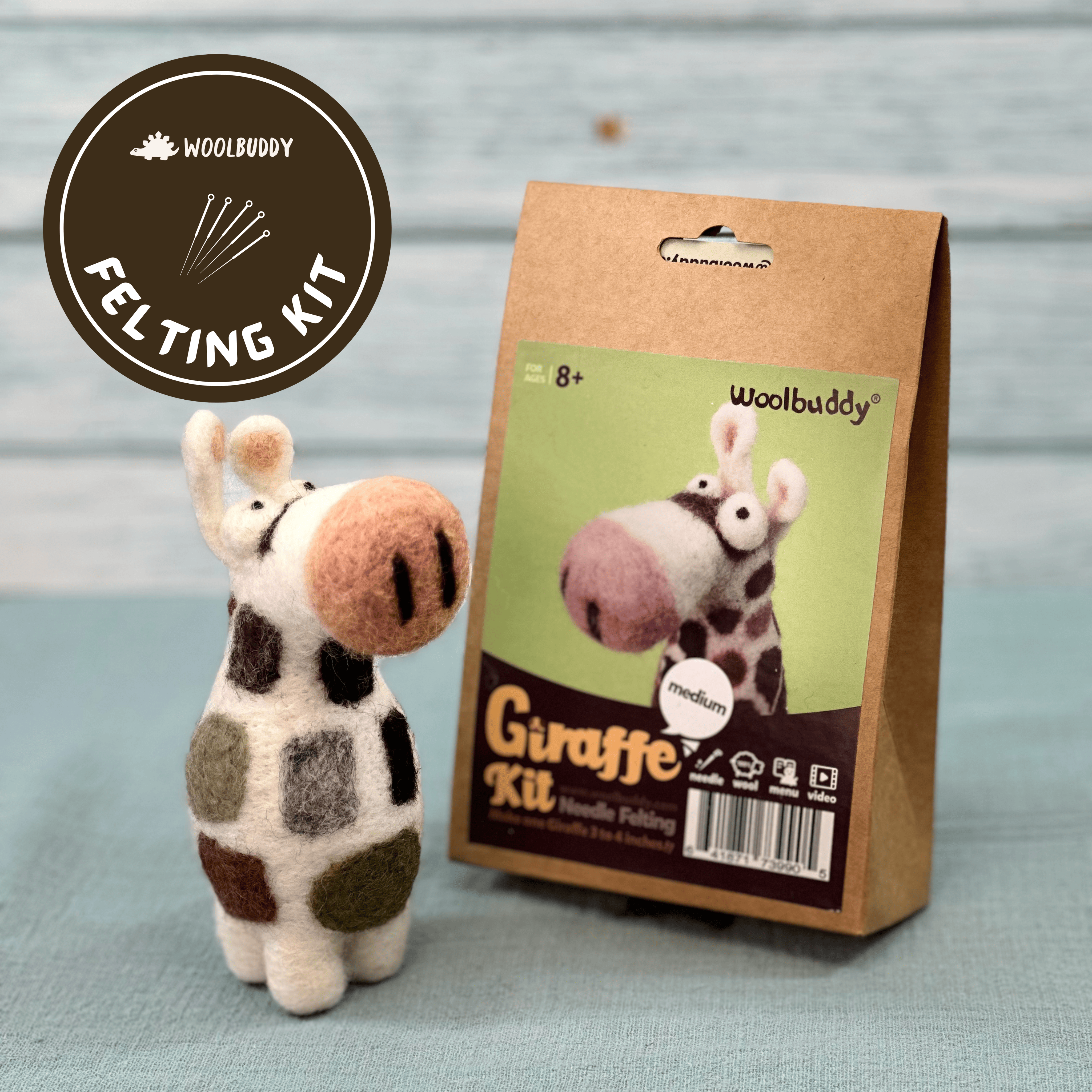 Woolbuddy DIY Needle Felting Kit - Giraffe