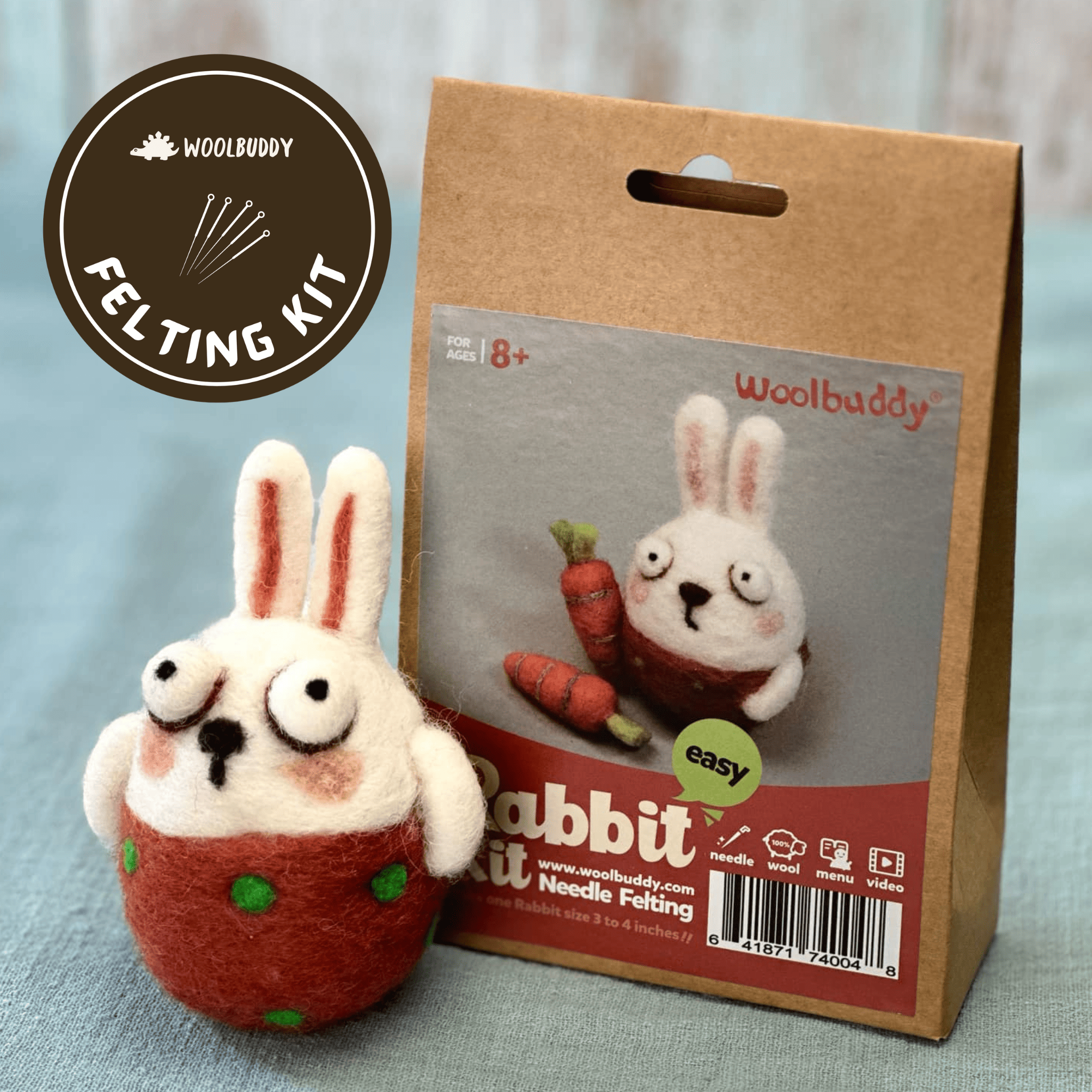 Woolbuddy DIY Needle Felting Kit - Rabbit