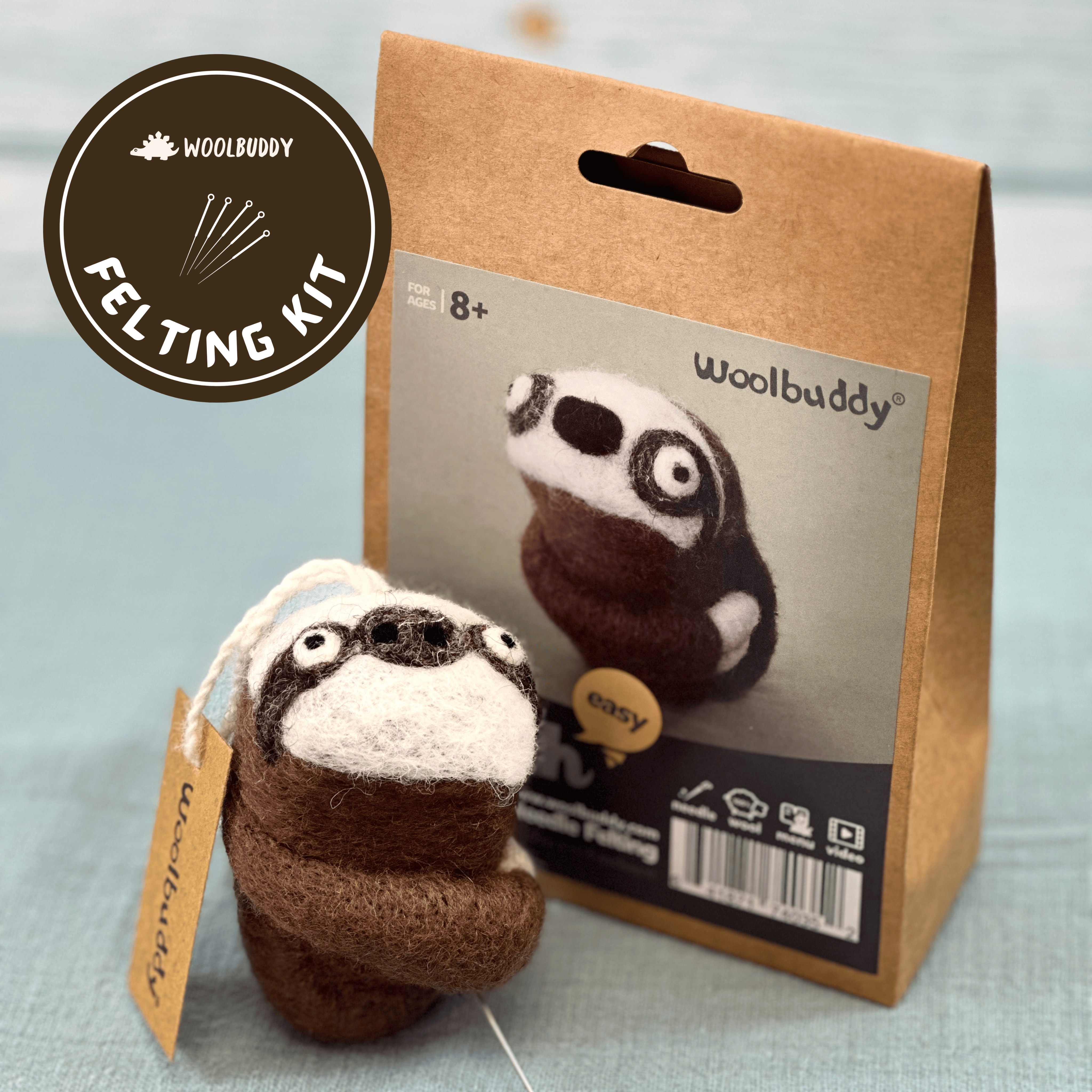 Woolbuddy DIY Needle Felting Kit - Sloth