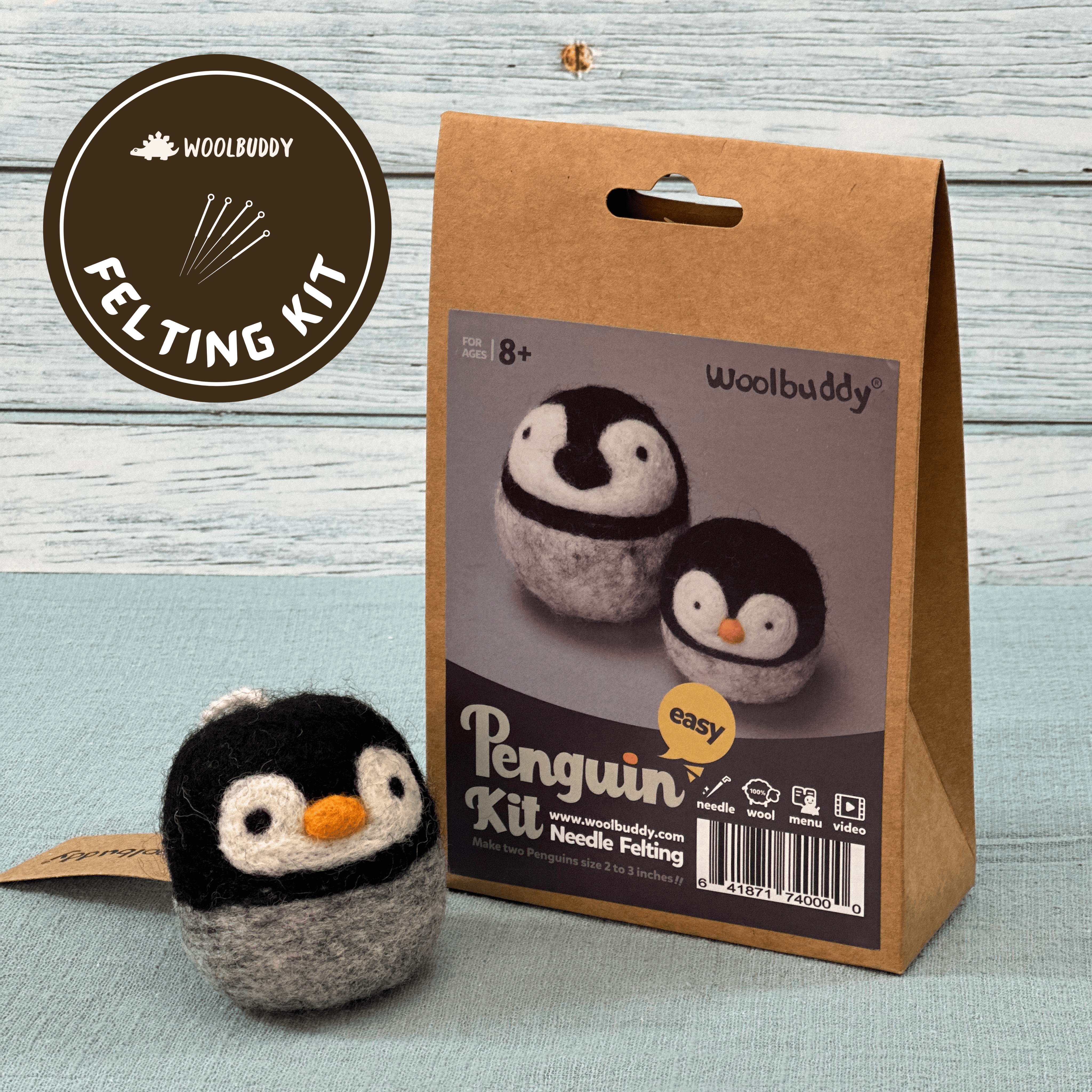 Woolbuddy DIY Needle Felting Kit “ Penguin