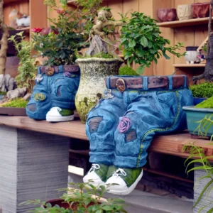 Jeans Pants Shape Flowerpot