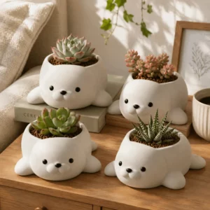 Multi-purpose 3D Printed Seal Flowerpot