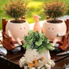 Smiling Face Planter With Drainage Hole