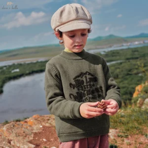 Boys Fleece-Lined Warm Knitted Sweater Apparel