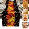 Fall Style Table Runner Maple Leaf Pattern Table Runners Vintage Decor Wedding Party Festive Dining Polyester Rectangular Tablec