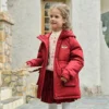 Girls Mid-Long Thick Duck Down Hooded Jacket Apparel